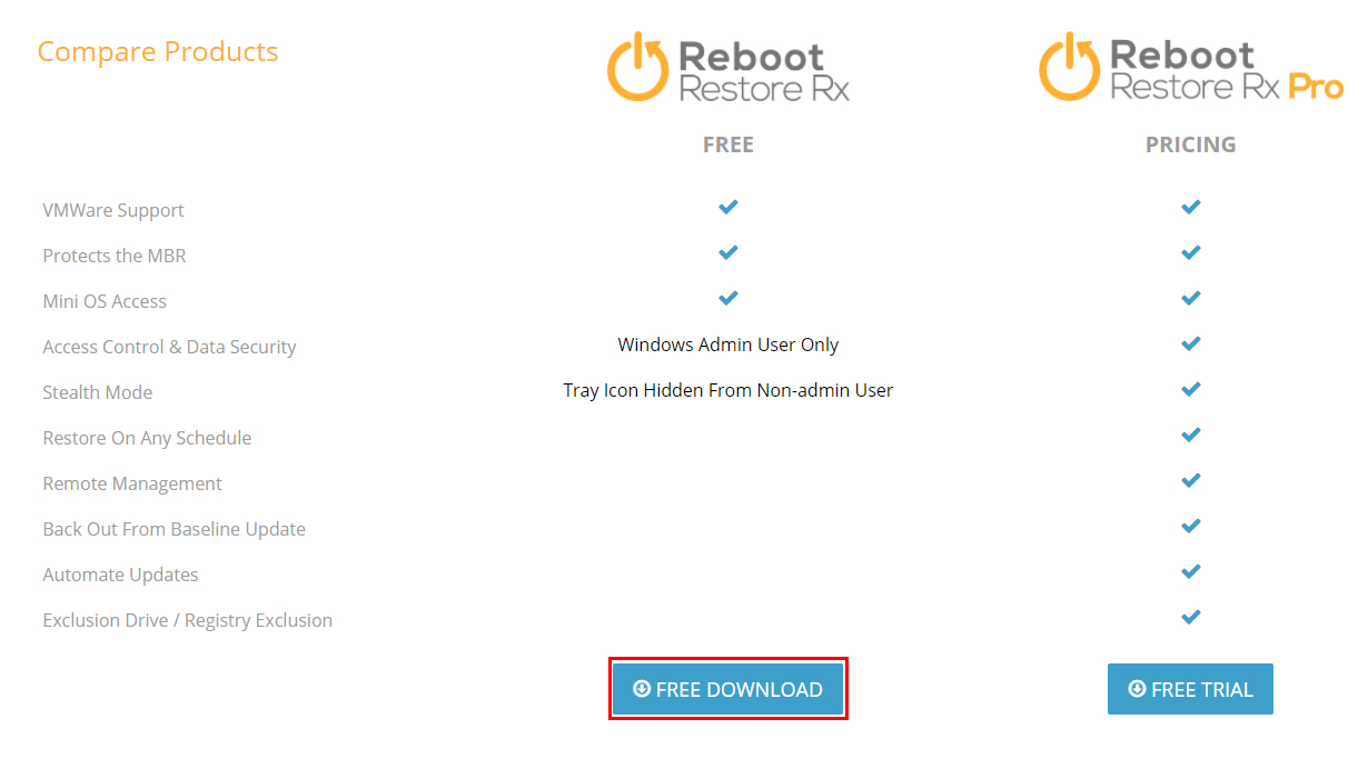 Reboot Restore Rx Pro 12.5.2708963368 download the last version for windows